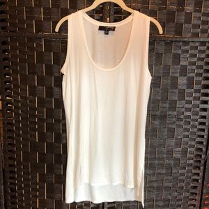Soft Off White Ivory Sleeveless Shirt